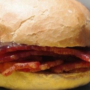 Bacon bap £1.40